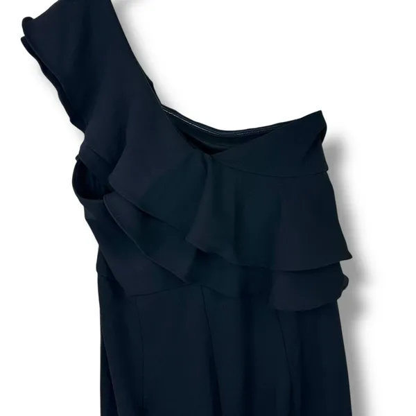 NEW Lulus Grand Beauty Black Ruffled One-Shoulder Mermaid Maxi Dress Large - Image 9