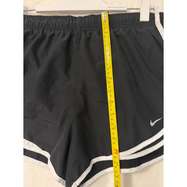 Nike Dri-FIT Tempo Running Shorts Black White Athletic Gym Training Womens Large - Image 2