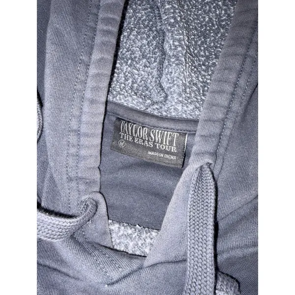 Taylor Swift The Eras Tour Hoodie Dates Washed Blue‎ Size M Pullover Sweatshirt - Image 3