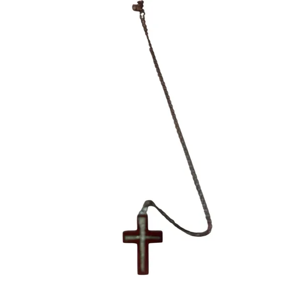 Handmade Cross Necklace 24” Chain Silver Tone Religious Faith Pendant Gift - Image 3