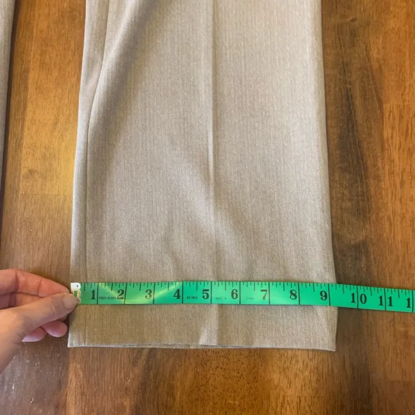 Rafaella Trousers 8 Elegant Beige Wide Leg Pants Business Casual Office - Image 5
