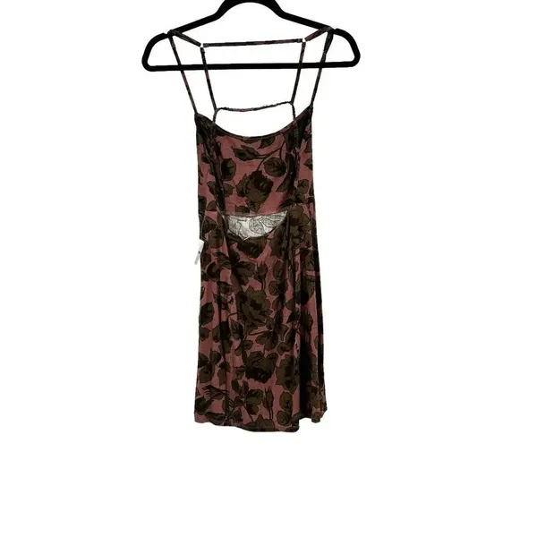 Free People‎ Bring It Back Printed Cut-Out Bodycon Dress Mauve Pink Size XS - Image 7