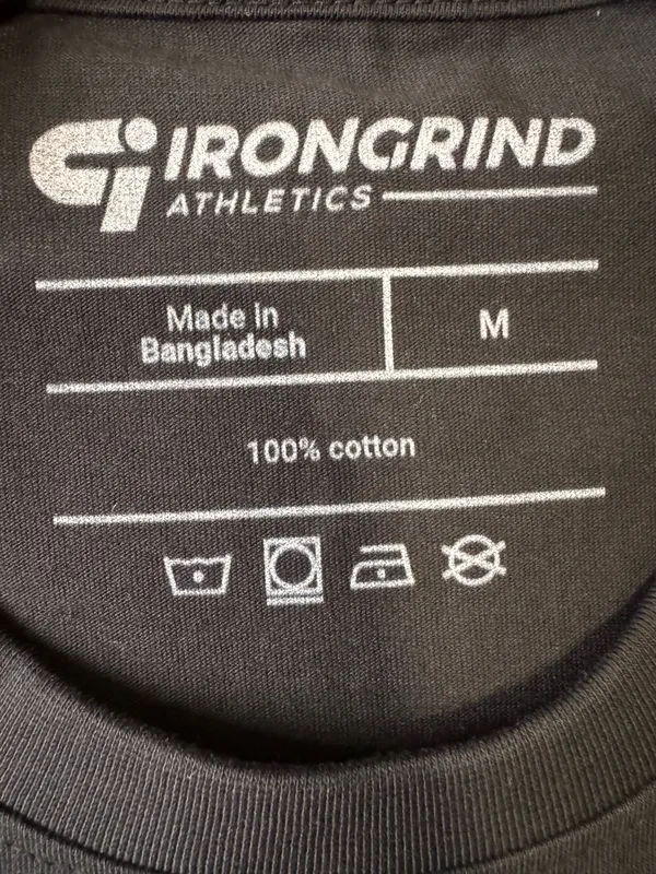 Iron Grind Athletics Tee Black Size L - Image 3