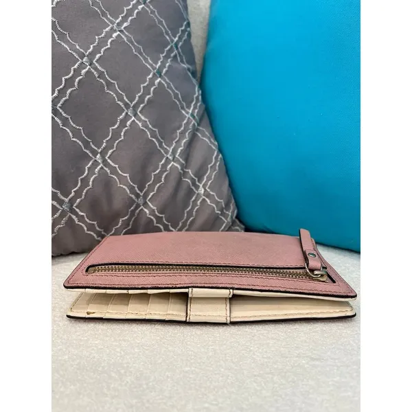 Kate Spade Mikas Pond Stacy Crosshatch Leather bifold wallet‎ pink - Image 2