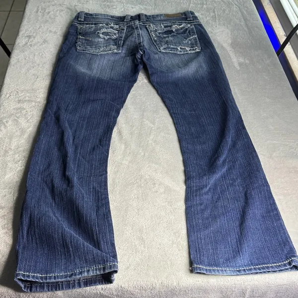 BKE Payton Dark Blue Wide Leg Jeans - Image 6