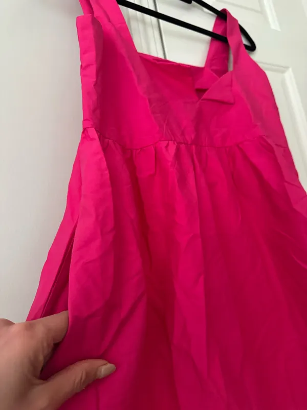 Anthropologie Daily Practice Split-Neck Babydoll Mini Dress, Size XS - Image 9