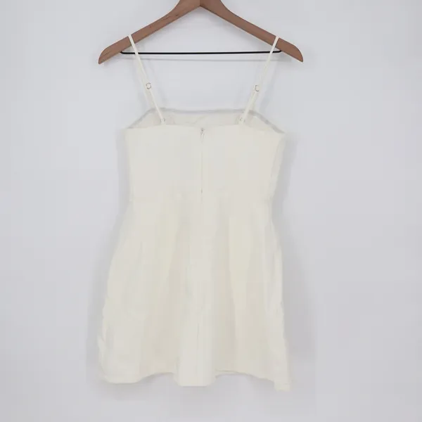 Showpo Katia Mini Dress White Strappy Corset A Line Size 4 - Image 9