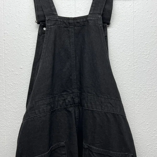 ASOS Womens Black Denim Overalls Small 100% Cotton Farm Country Rodeo Cowgirl - Image 9