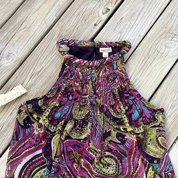 One World Women's Colorful Rope Neck Sleeveless Shift Dress Size L. NEW - Image 5