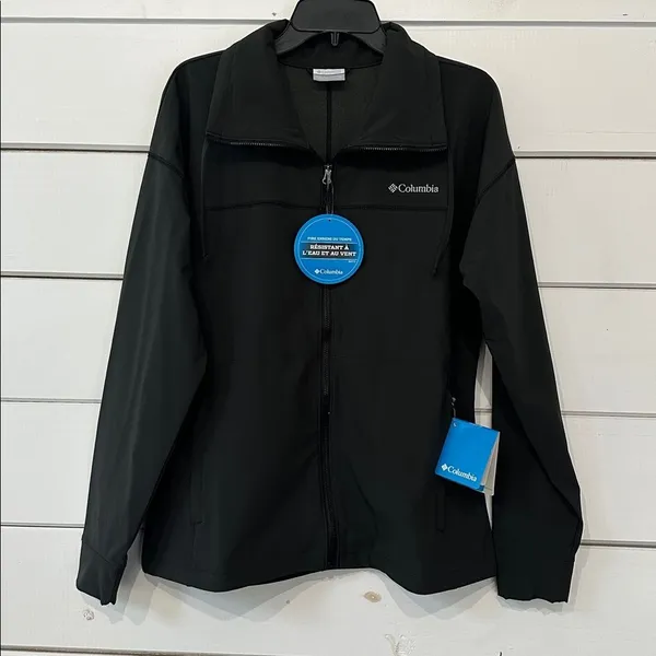 Columbia Angel Basin Softshell Jacket NEW Charcoal Large Water Resistant - Image 2