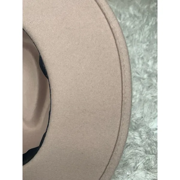 Taupe Blush Felt Rancher Hat OSFM Pink - Image 4