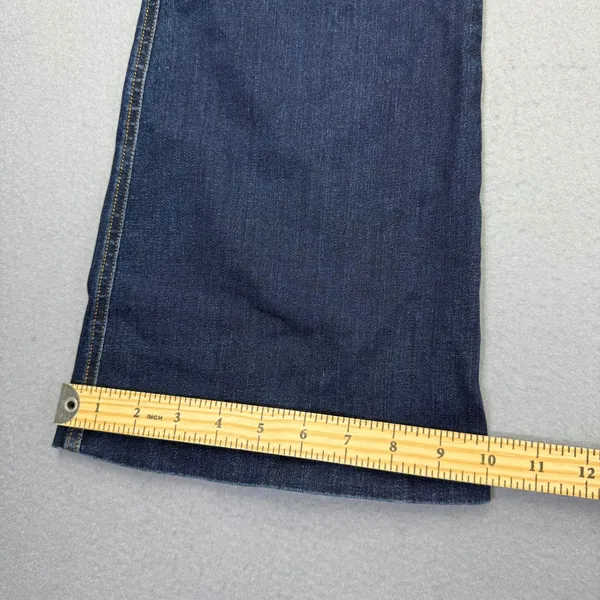 Spanx Womens Flare Jeans Dark Wash Blue Pull On Stretch Denim Size‎ Large L/G - Image 7