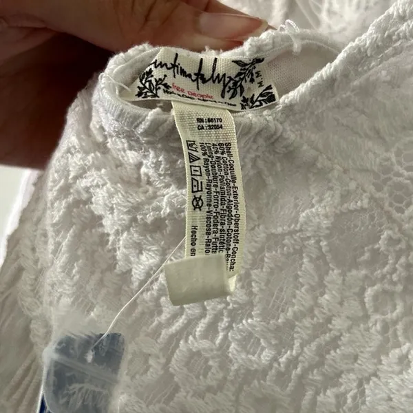 Free People Daydream White Lace Wedding Bridal Mini Dress NWT Size M - Image 5