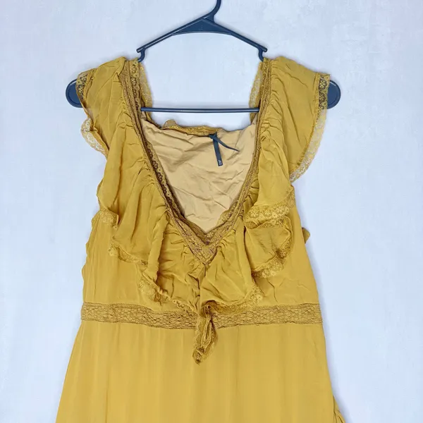 Anthropologie V-Neck Ruffle Midi Dress - Image 4