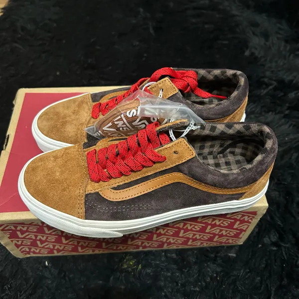 VANS old skool suede waterproof red lace up shoes sneakers new - Image 6