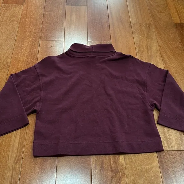 The North Face Sweatshirt Womens Burgundy Cropped Turtleneck S‎ - Image 6