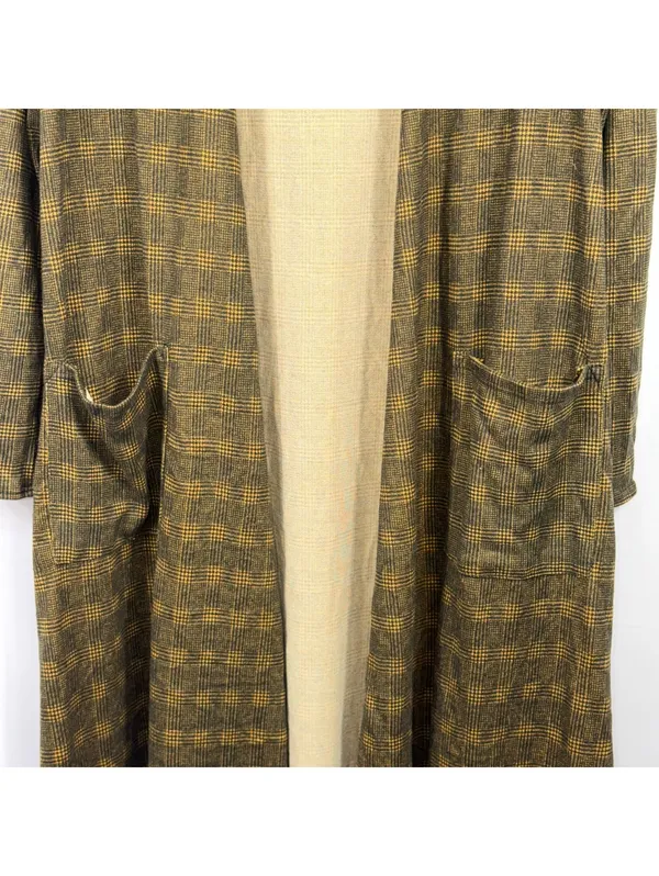 LuLaRoe Sarah M Plaid Long Duster Cardigan NWT - Image 3