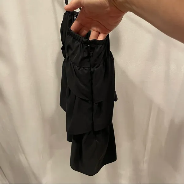 Fun NWT Fiorucci black tiered ruffle ice cream pin adjustable strap top - Image 10