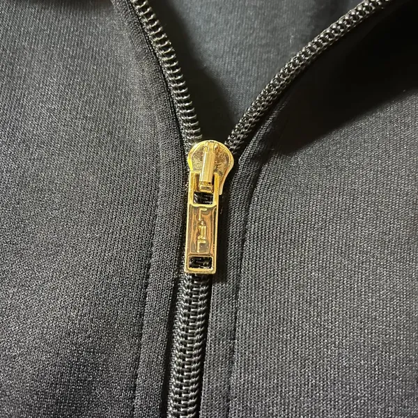 Lauren Ralph Lauren Active Jacket Women's‎ L Black Metallic Gold Crest Trim - Image 4