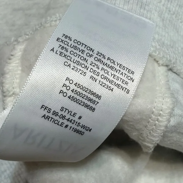 Aritzia Tna Sweatfleece Cozy Fleece Wide Leg Sweatpants Heather Grey L 119950 - Image 7