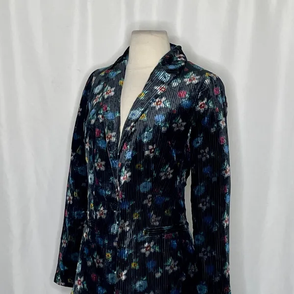 Anthropologie ETT:TWA Blooming Floral‎ Corduroy Blazer Jacket Academia Size 2 - Image 7
