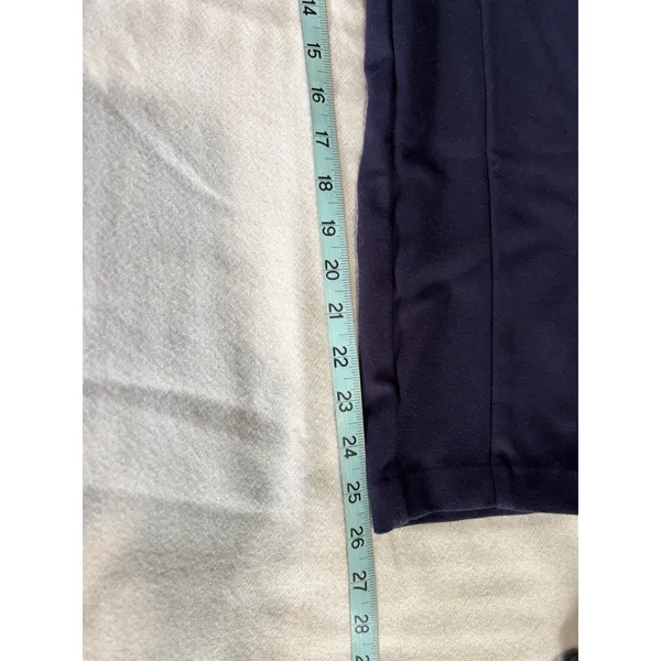 Hilary Radley Navy Skinny Pants Size Sm Mid Rise Elastic‎ Waist Pull On - Image 6