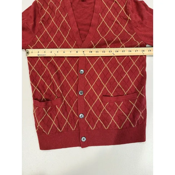 Lands End Cardigan Med/Lg 100%Cotton Oversized Academia Preppy Collegiate Twee - Image 5