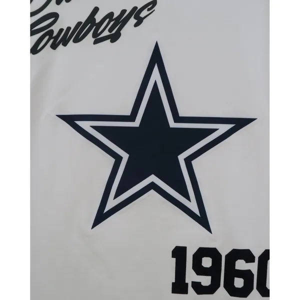 Pro Line Dallas Cowboys Graphic T-Shirt White Womens Small 1960 NFC Patch Logo - Image 6