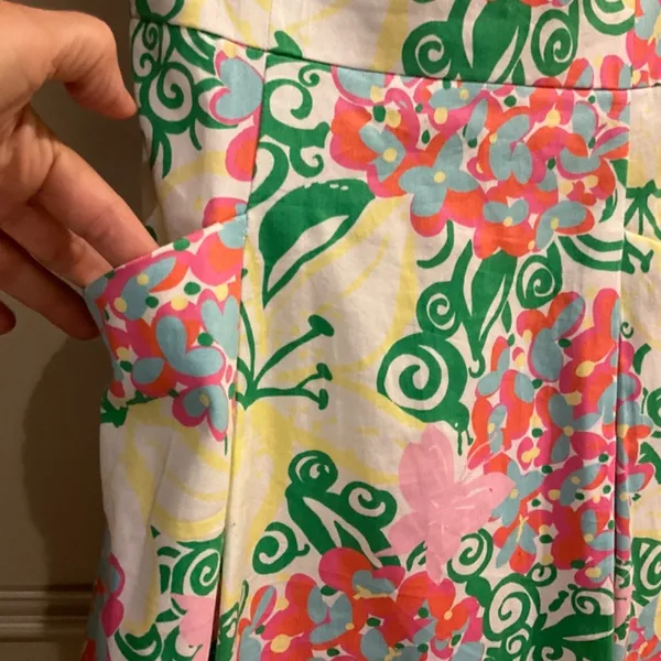 Lilly PULITZER SUN DRESS Strapless Blossom RESORT Mariposa Floral 0 Small SUMMER - Image 3