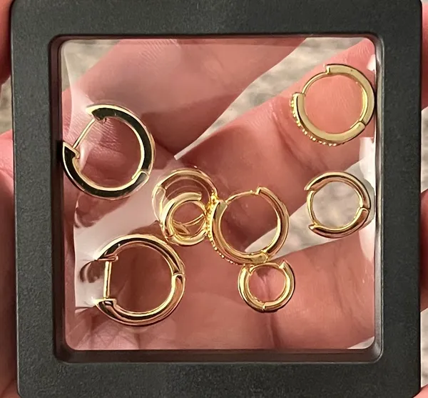 earrings(4pack) Gold - Image 2