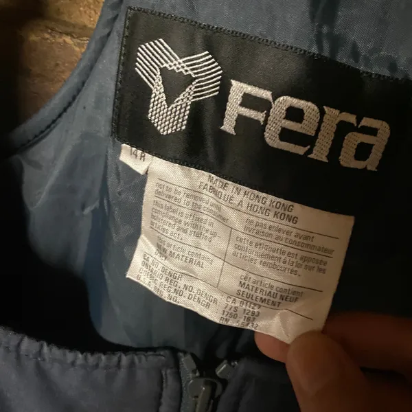 FERA Vintage Gray Insulated Winter Snow Bibs Snow Suit Women's Size 14 - Image 6