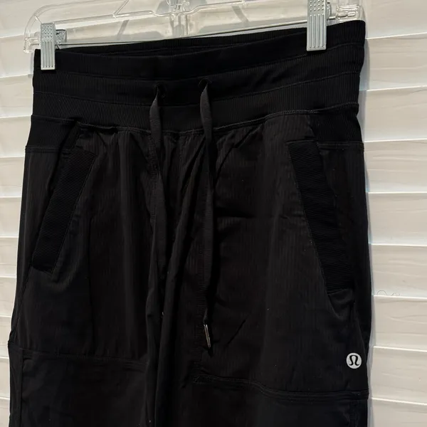 Lululemon dance Studio Pants‎ lounge Black High Rise Wide Leg Women Size 4 - Image 3