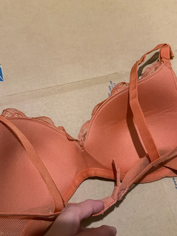 Nordstrom New LIVELY Padded Underwire T-Shirt Lace J- Hook Bra Terracotta 32C - Image 7