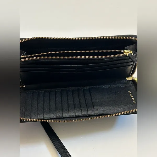 Tory Burch sapphire leather wallet black - Image 5