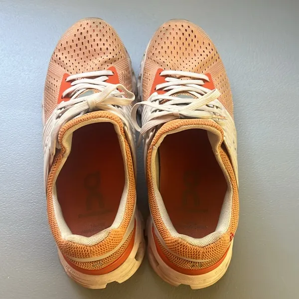 Womens orange on running shoes White Size 9 - Image 3
