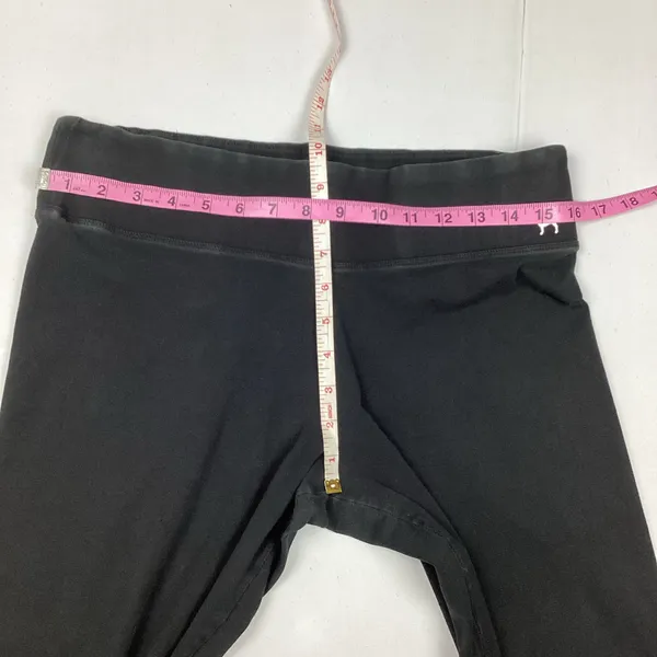 Victoria’s Secret PINK Black Classic Cotton Leggings Dog Logo Size Large - Image 4