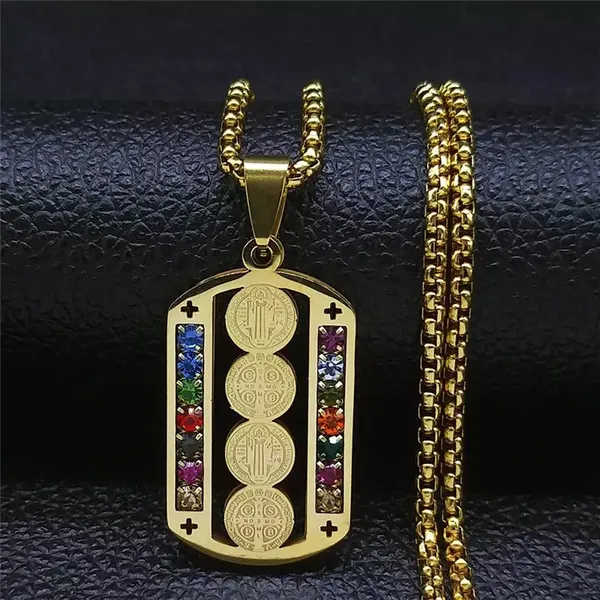 Crystal Stainless Steel Pendant Necklace - Image 4