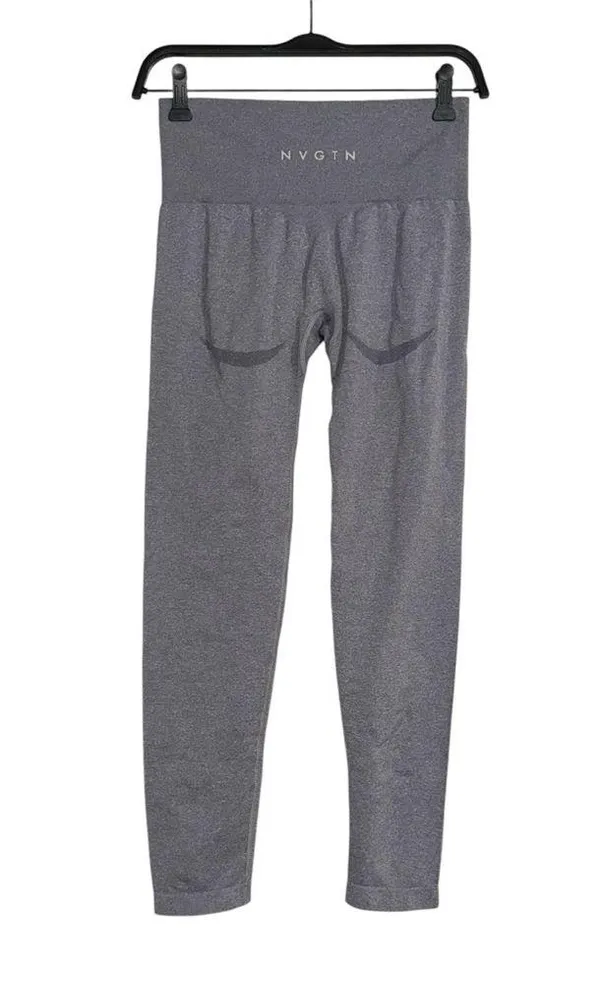 NVGTN Contour Seamless Gray High-Waisted Athletic Leggings MEDIUM - Image 4
