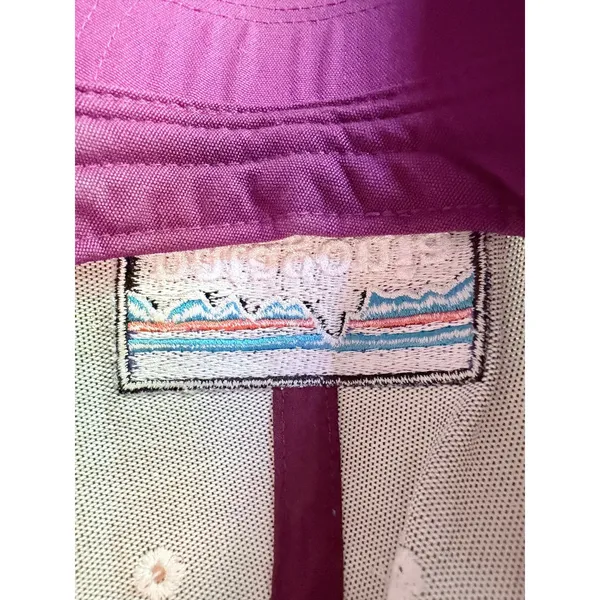 Patagonia P-6 Logo Trucker Hat Magenta Purple‎ White Mesh Snapback Cap - Image 5