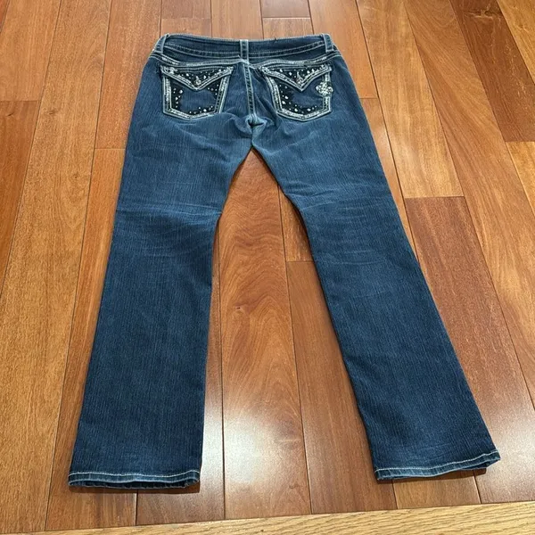 Miss Me Rhinestone Embellished Straight Denim‎ Jeans size 29 - Image 4