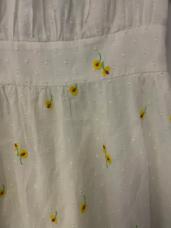 For Love & Lemons Womens Medium Swedish Dot Embroidered Sunflower Dress - Image 6
