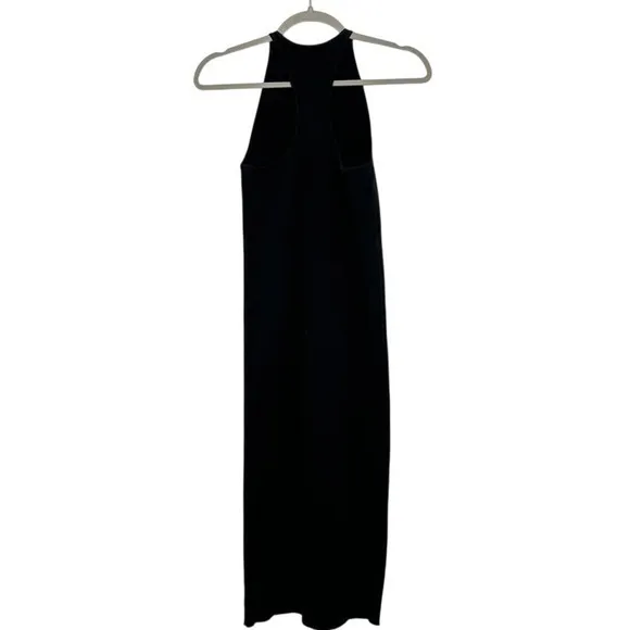 ALC Frank Black Ribbed High Neck Tank‎ Midi Marc Dress Casual Summer Racerback - Image 7