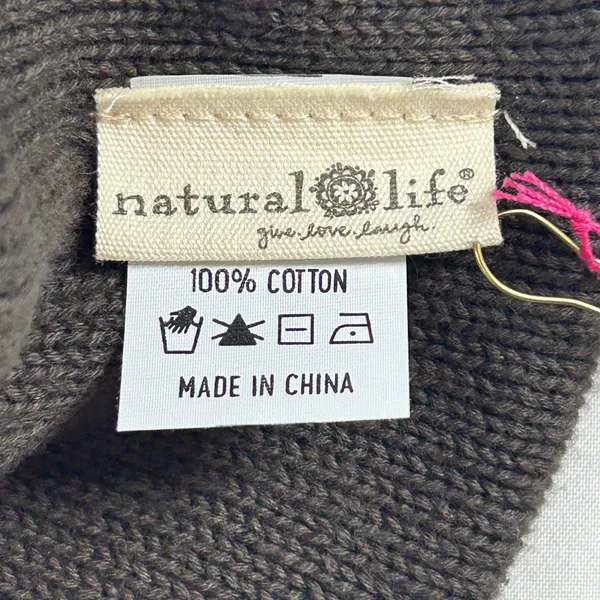 Natural Life Charcoal Doodle Embroidered Beanie NWT - Image 5