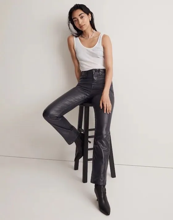 Madewell Faux Leather 90s Straight Straight Leg Pant Size 28 - Image 2