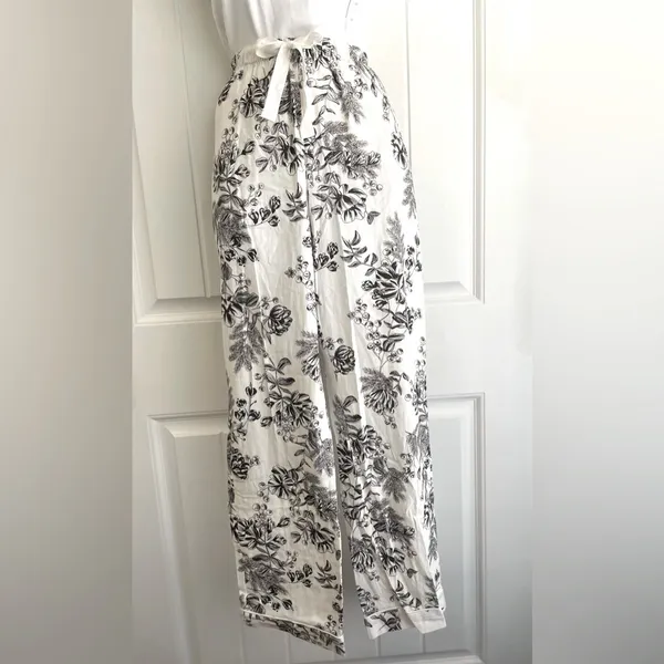 Stars Above x A New Day Floral Print Women's Pants & Ribbed White Shirt XS NWT - Image 7