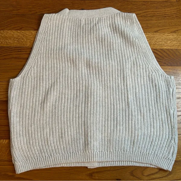 Universal Threads Cream Knit Button-Up Cardigan - Image 3