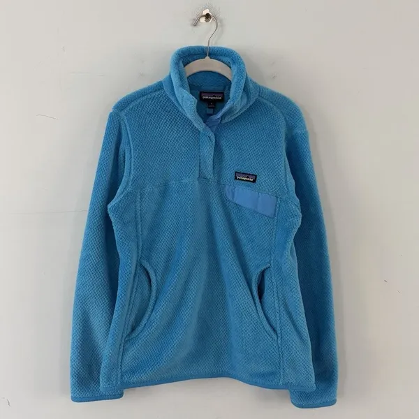 Patagonia Re-Tool Snap-T Ultramarine Electron Blue XDye Polartec Fleece Pullover - Image 2