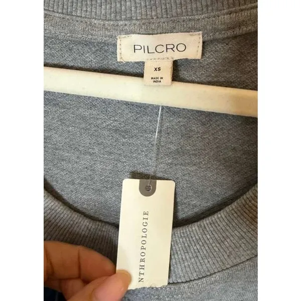 NWT Pilcro Anthropologie Oversized Denim Sweatshirt Twofer Swing Dress Womens XS - Image 6