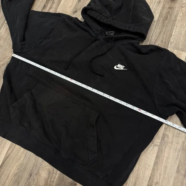 Nike black Club classic embroidered hoodie Women’s - Image 5