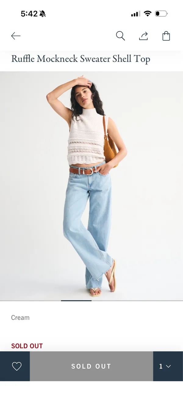 Abercrombie Mockneck Sweater Tank - Image 3